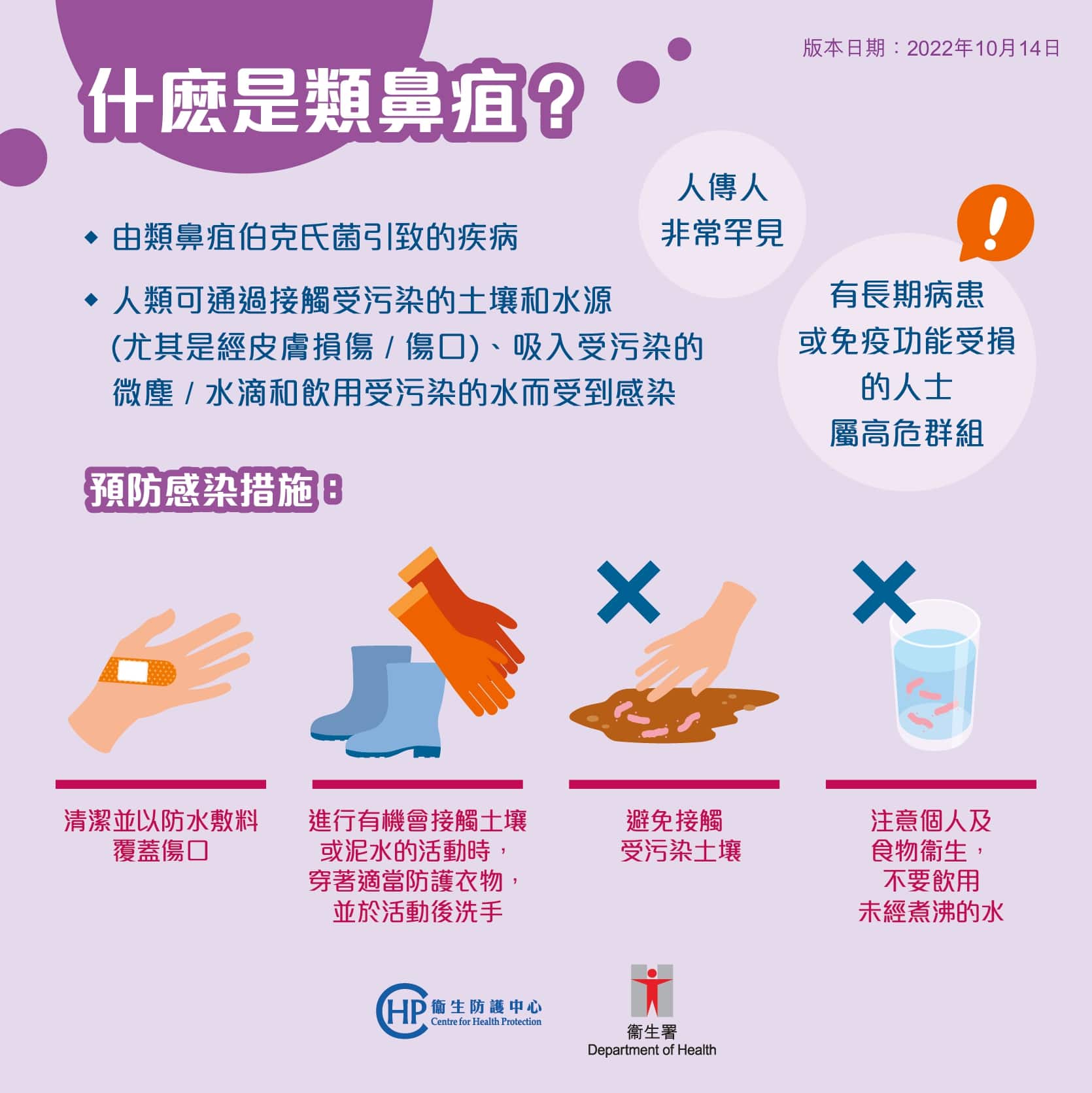 現時沒有針對類鼻疽的預防疫苗,衞生防護中心呼籲市民提高警覺。
