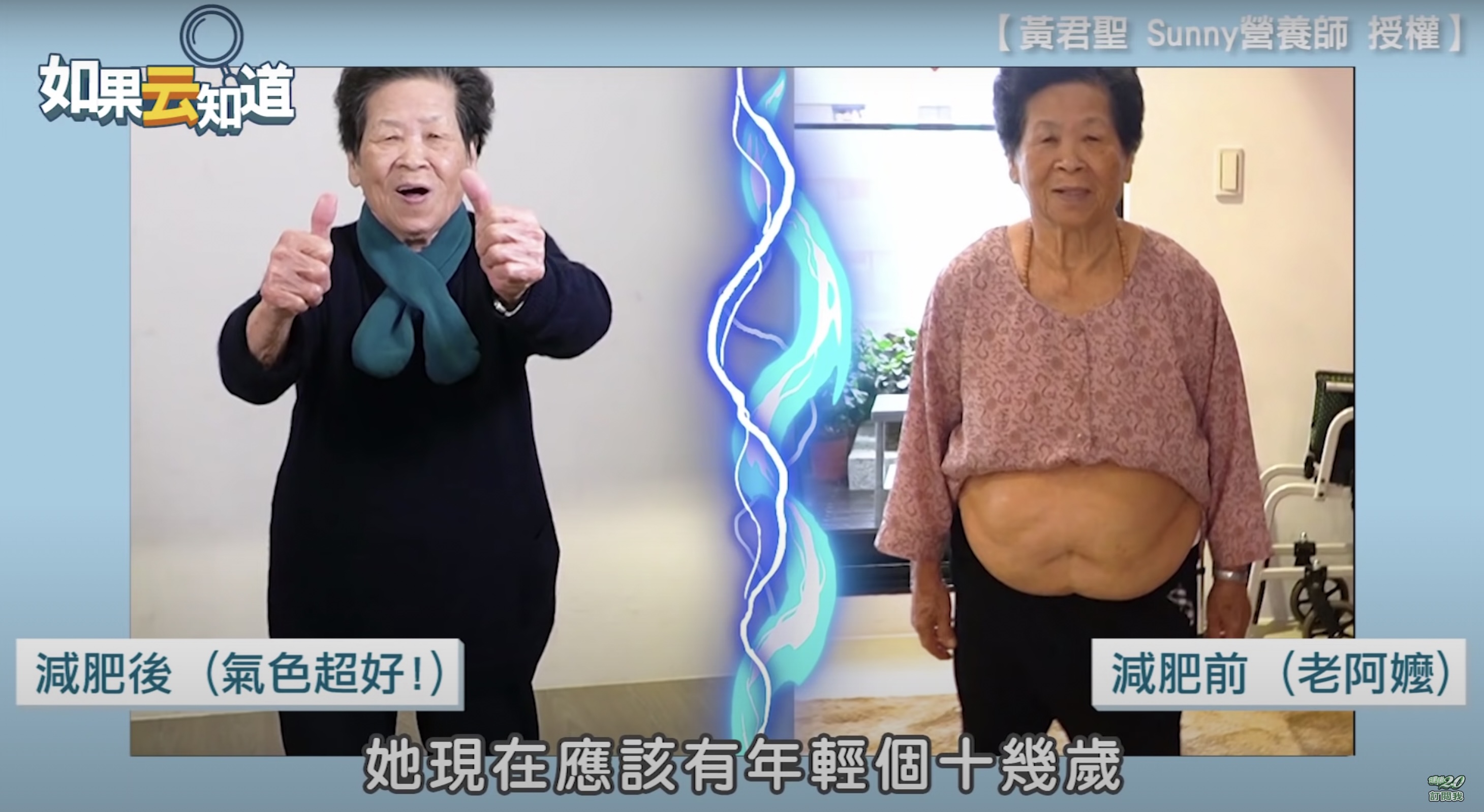 88歲婆婆成功減重18公斤(約40磅)。