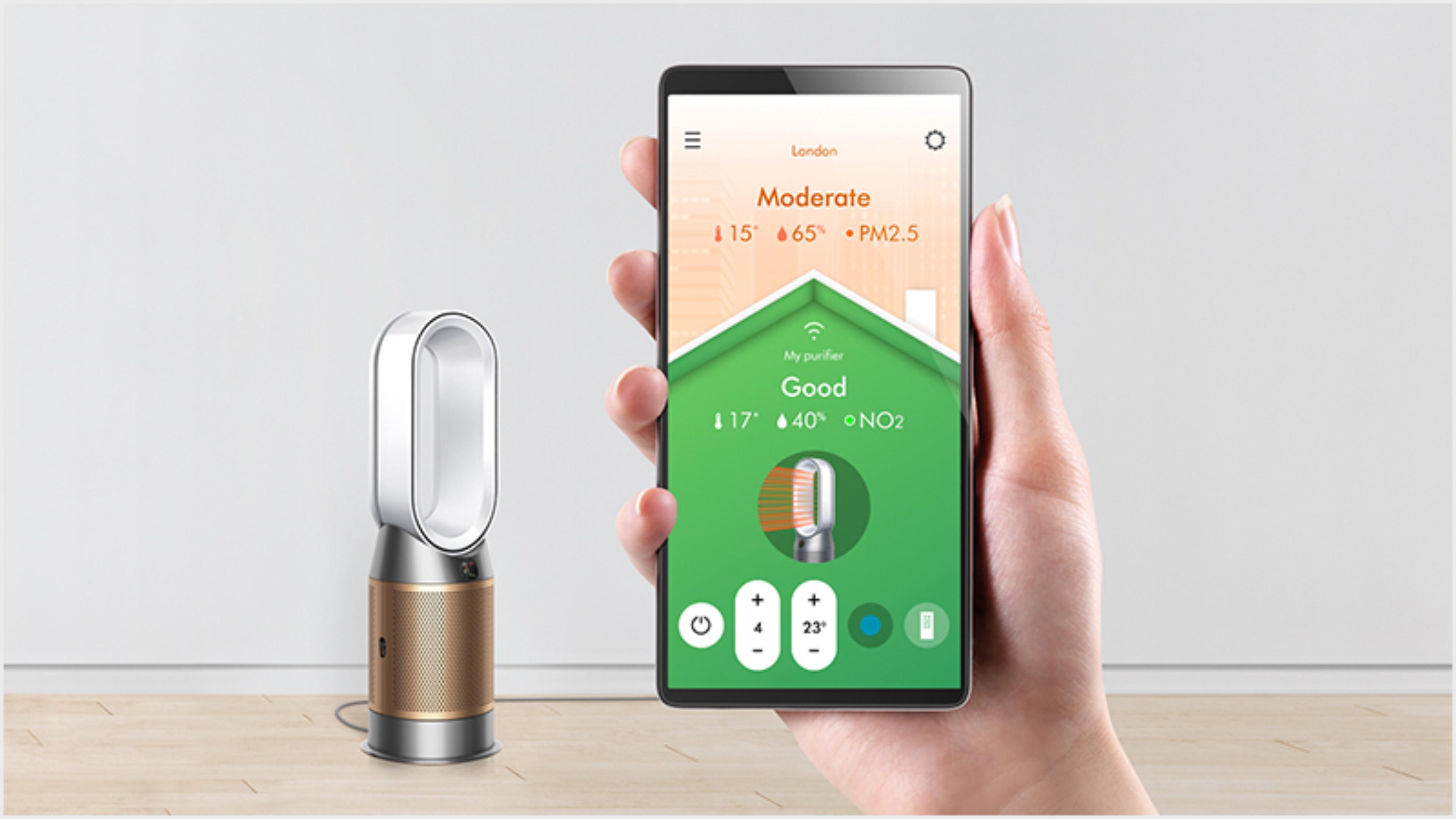 使用 Dyson Link 應用程式隨時隨地都可控制及監測空氣質量。