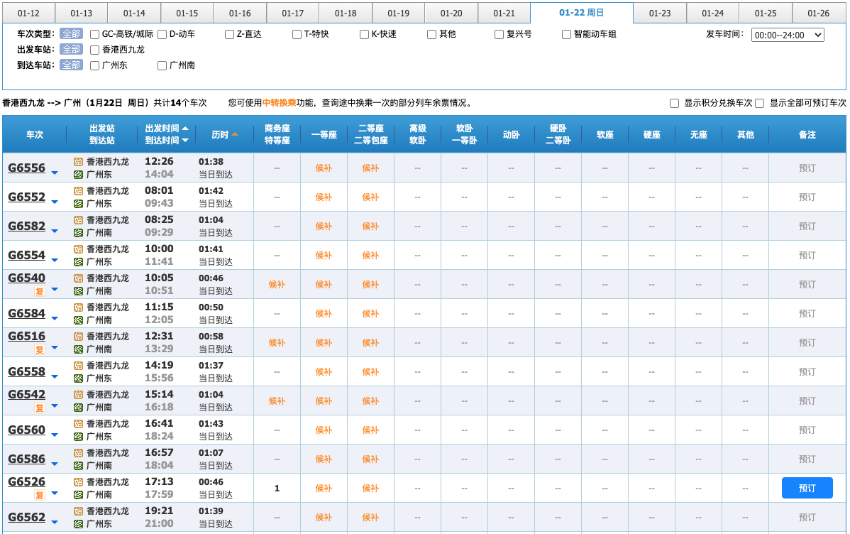 12306網站截圖