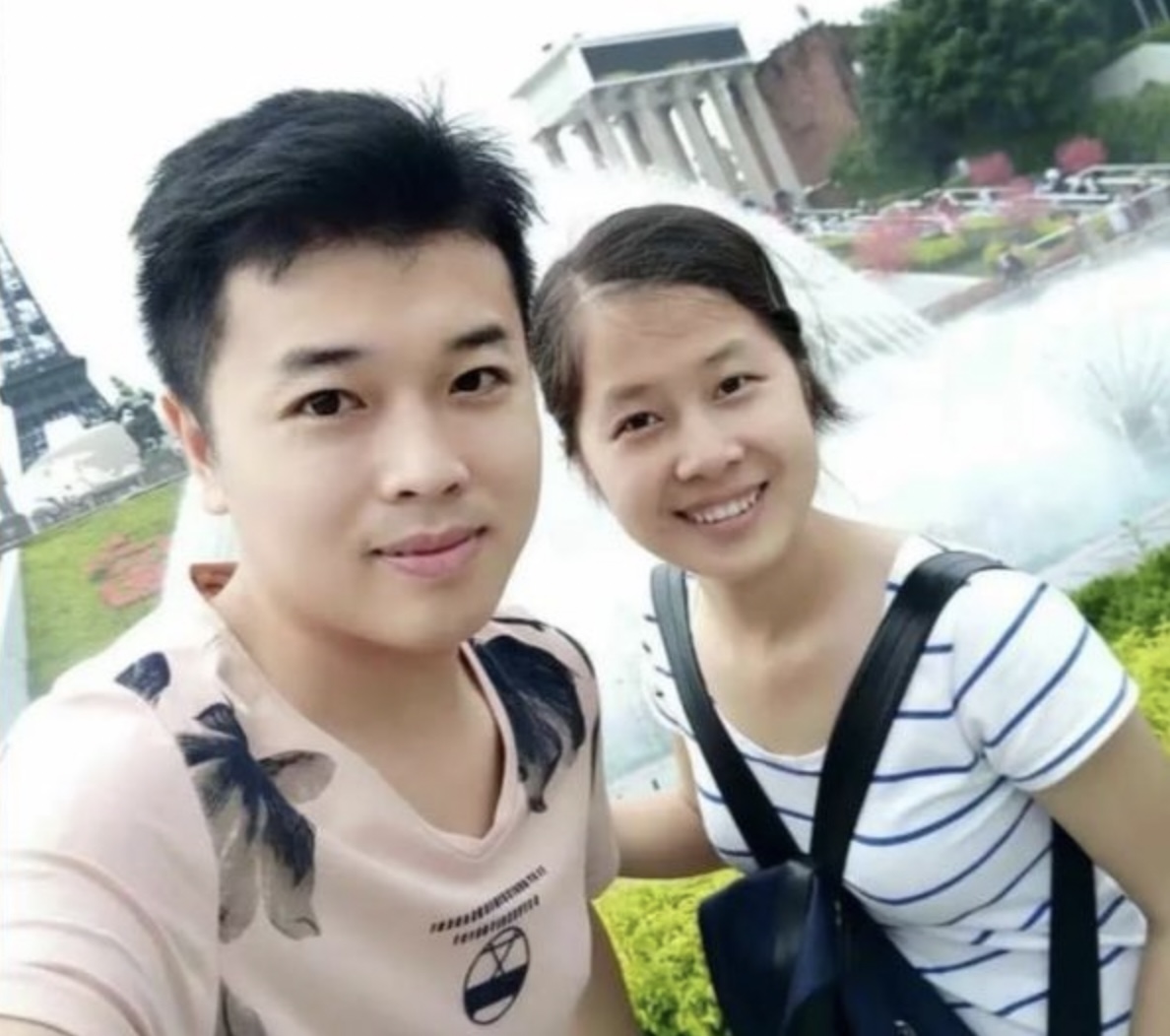 內地男子鄧有採與妻子葉美迪。