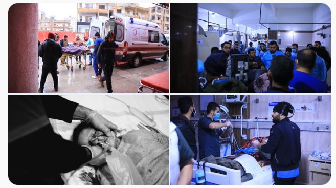 在大地震後床位瞬間不足，醫院一瞬間湧入許多傷者，目前為止已有300至400名傷者擠爆醫院。