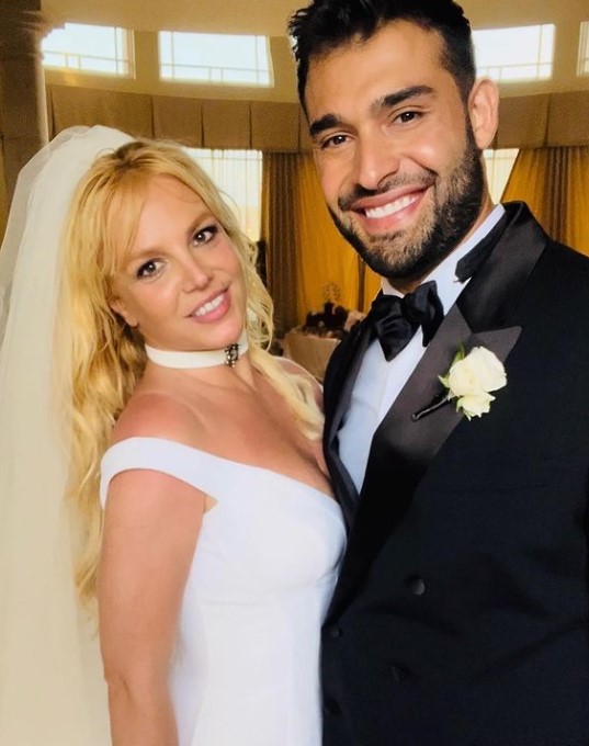 小甜甜Britney Spears與現任老公。