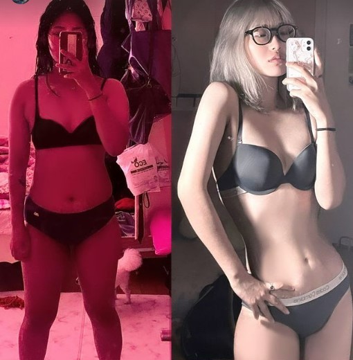 她經常在Instagram上大方分享減肥心得。