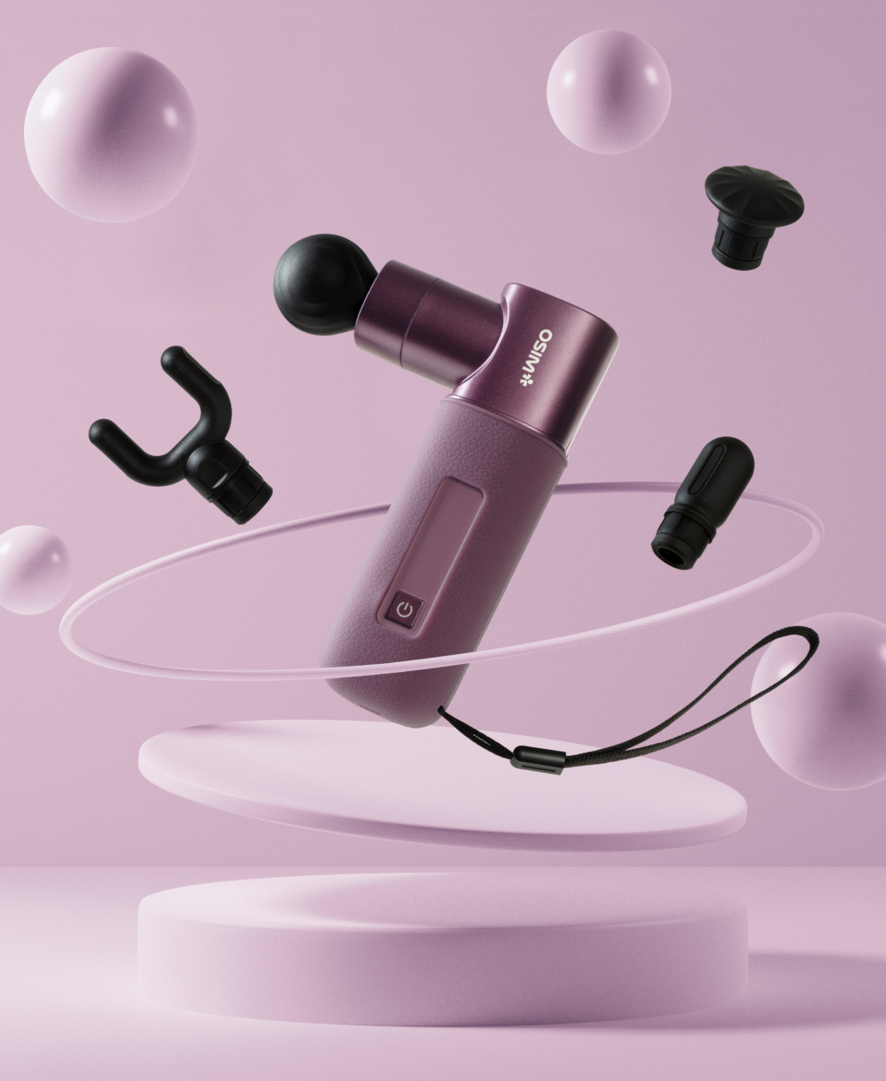 【家務型媽媽必用】 僅重390g丶丶大小如一部手機的OSIM迷你按摩槍為媽媽鬆一鬆,針對所有大肌肉群組,以高頻振動加速酸痛部位的血液循環及有效放鬆肌肉。