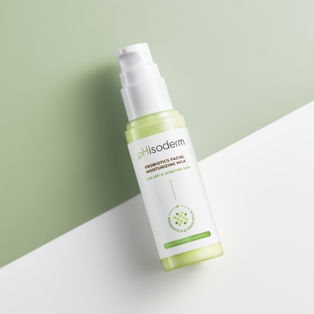 益生菌舒敏保濕乳液(50mL),注入三重透明質酸,提供長效保濕滋潤。質感輕盈,迅速吸收。