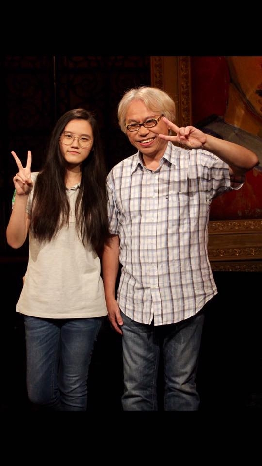 李坤城在2012年與小他40歲的女友林靖恩公開戀情。