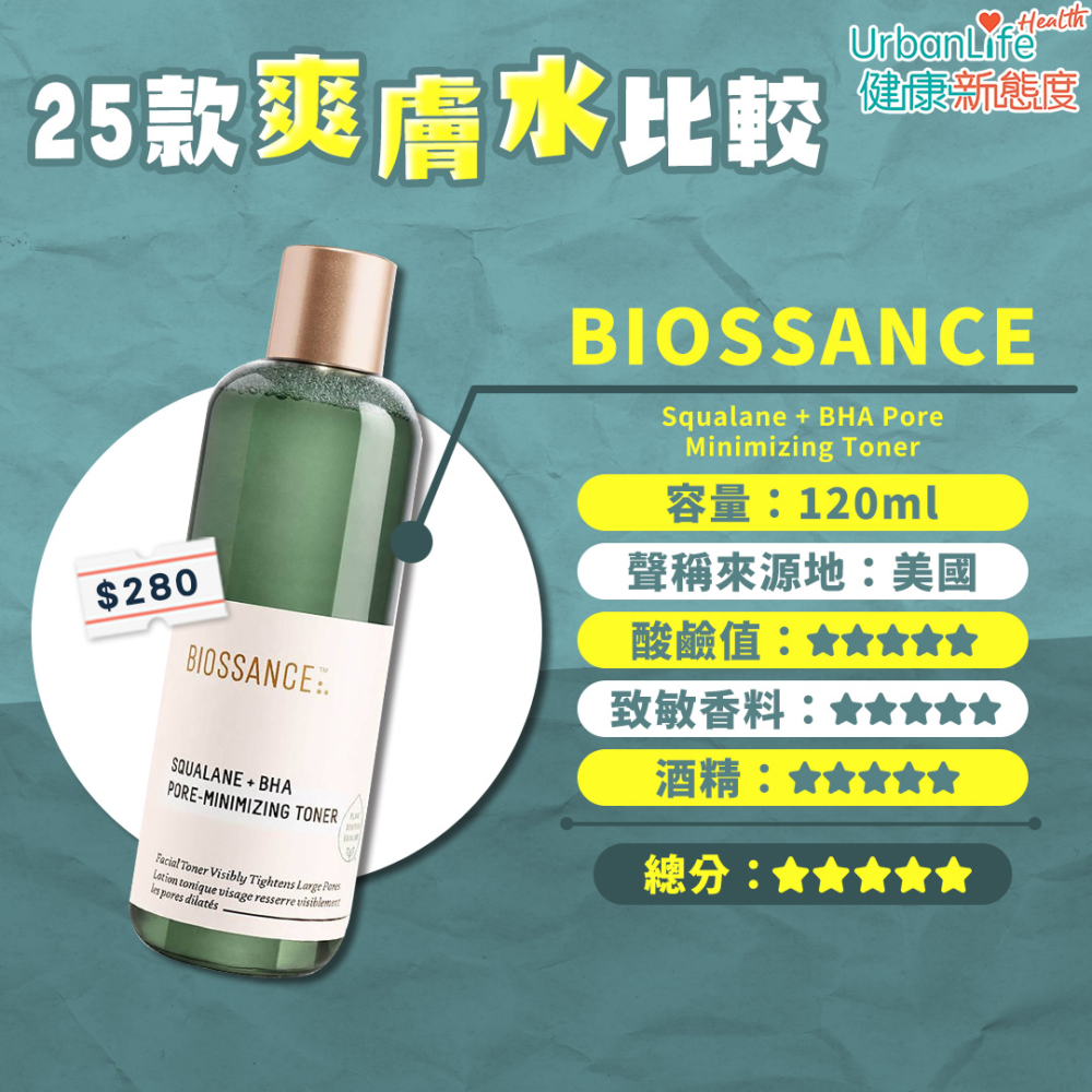 2. BIOSSANCE - Squalane + BHA Pore Minimizing Toner