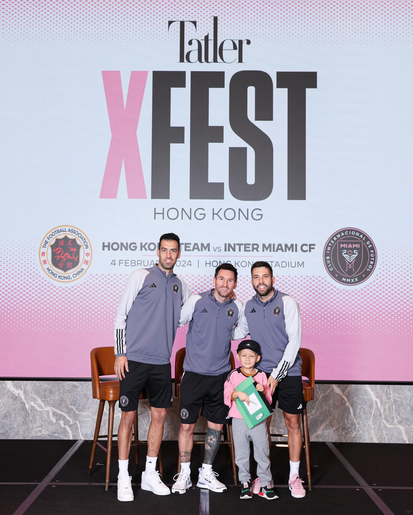 美斯在這次訪港中,仍不忘參加慈善活動。