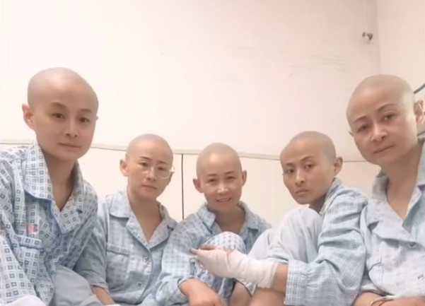 經過檢查下，阿姨們與可可匹配，可以為外甥捐贈頭皮。