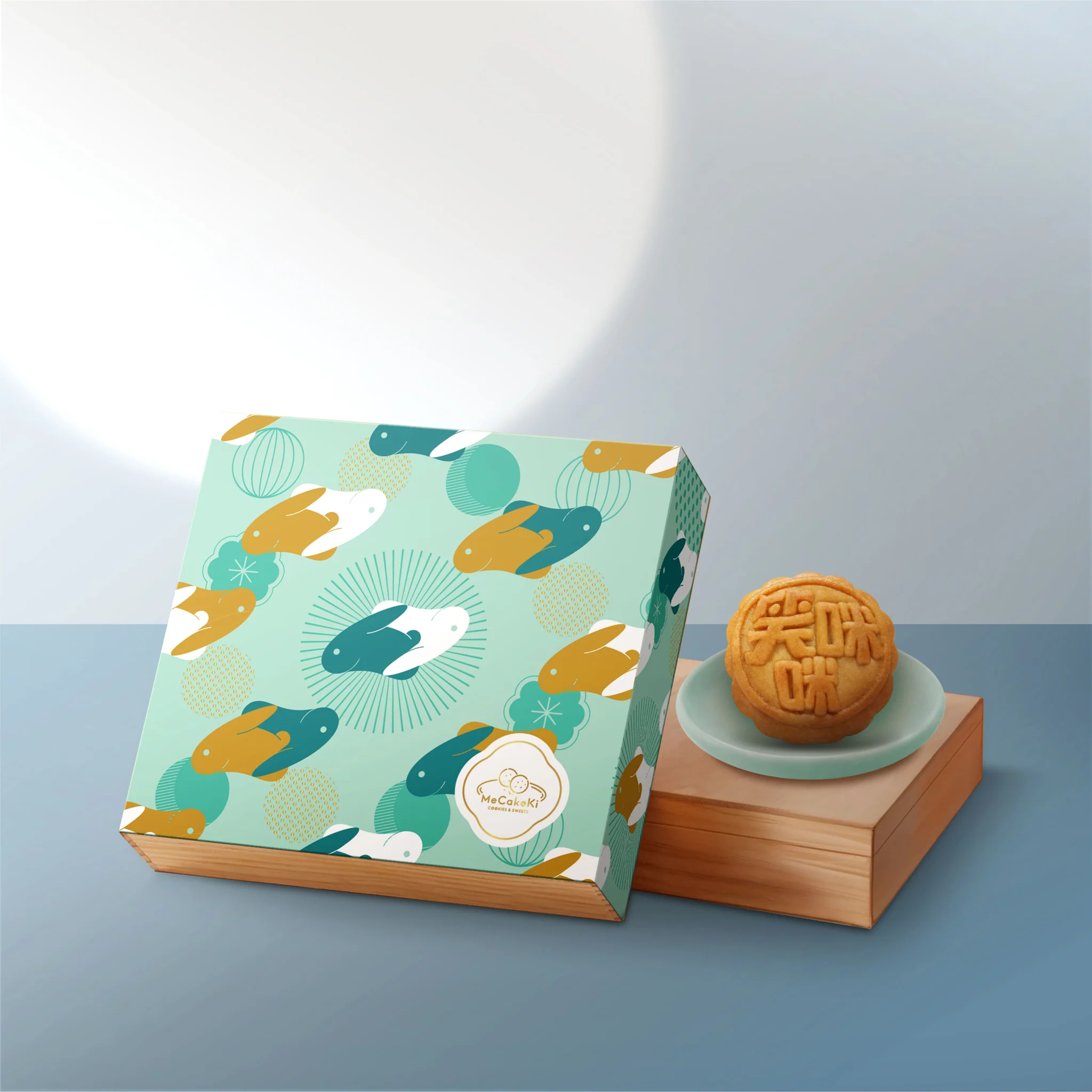 笑咪咪純素低糖黑芝麻碧根果仁迷你月餅 (4件禮盒裝)、$198