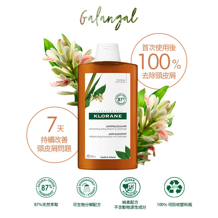 KLORANE 高良薑去頭皮屑洗髮水 ANTI-DANDRUFF rebalancing shampoo with Galangal
