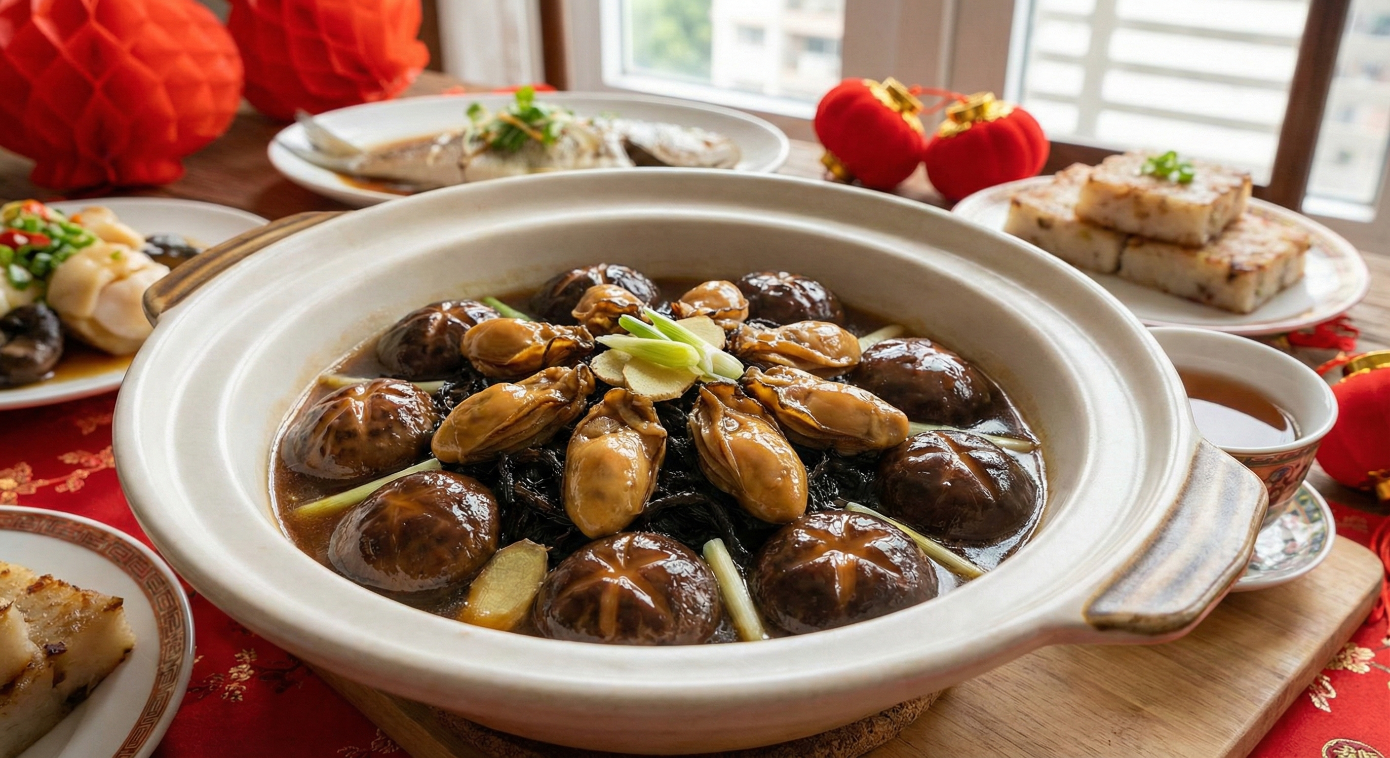 廣東話中，「髮菜」與「發財」諧音，寓意吉祥。