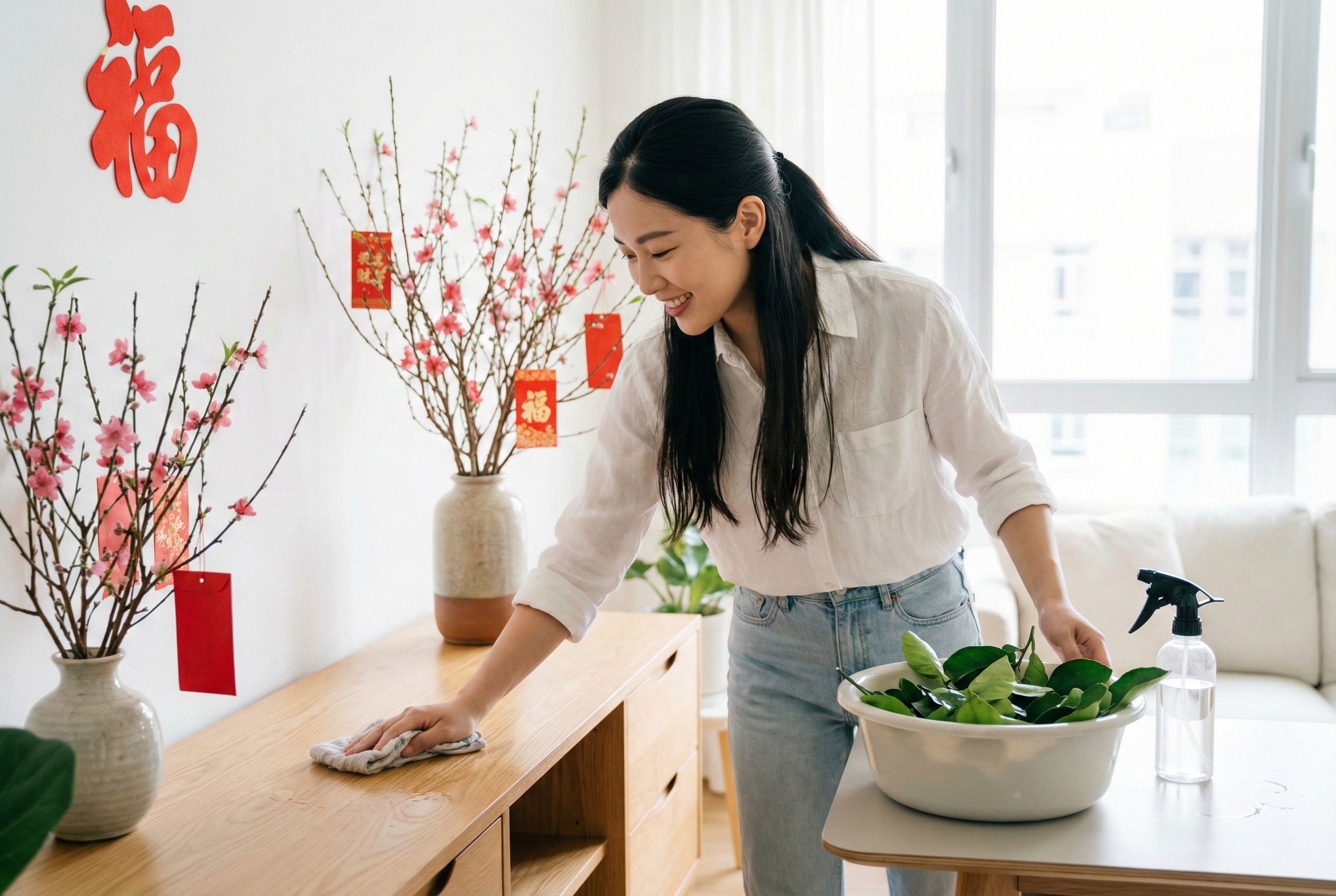 年廿八洗邋遢常用碌柚葉水清潔家居和淨身,寓意驅走霉氣與衰運,為新一年帶來好運與正能量。