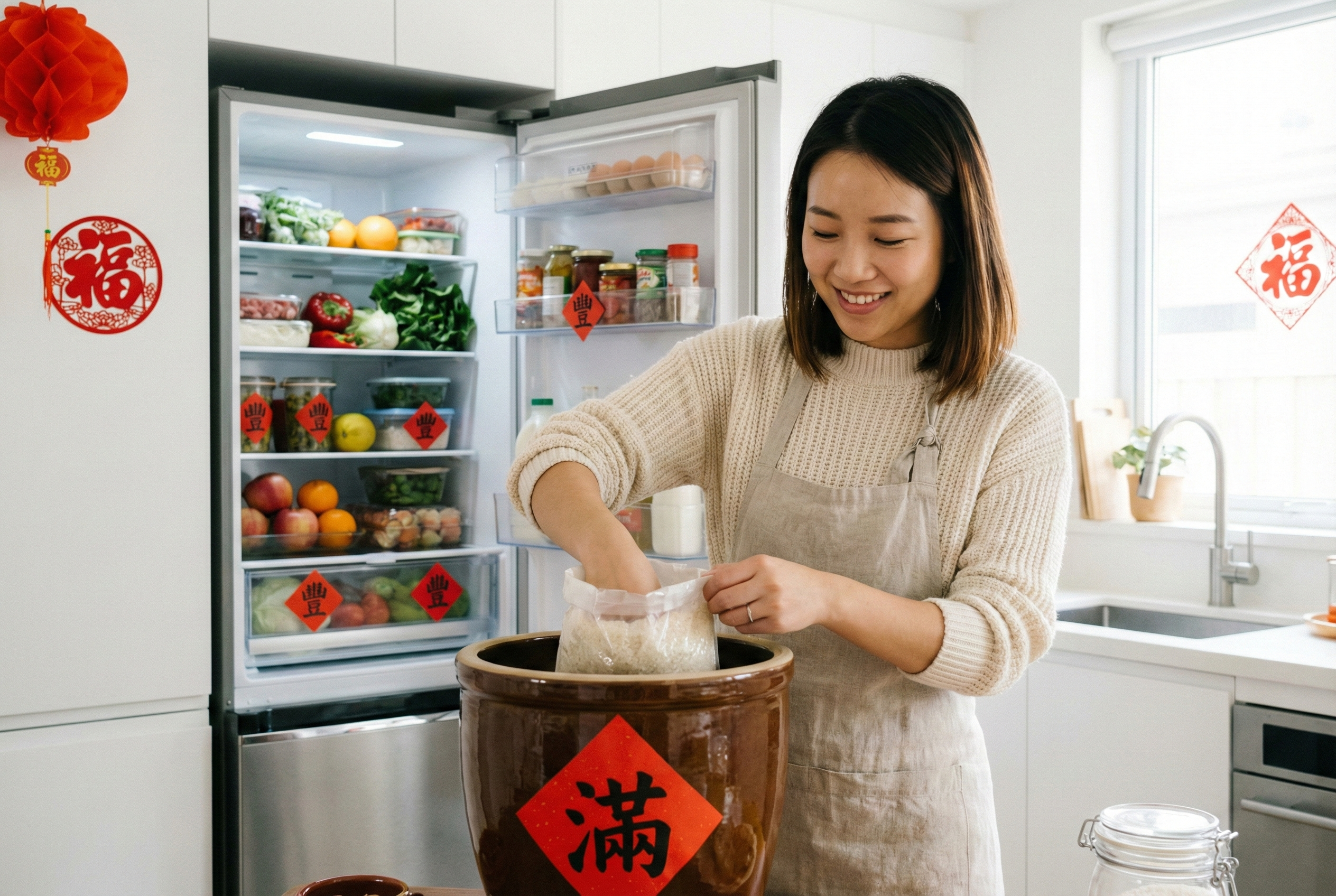 米缸與雪櫃要保持滿滿,象徵家中糧食充足、豐衣足食,避免「空」帶來不吉利。