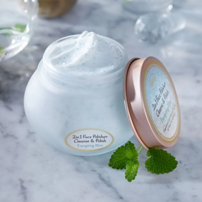 SABON 舒活薄荷清新瑩亮2合1 面部磨砂潔面霜。