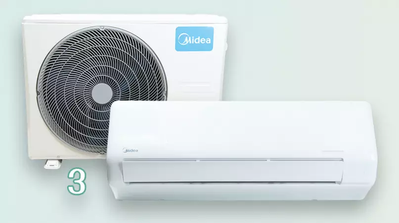 3.美的(MS-18HRF8B)$11,799/每年電費約$1,327/抽濕效能3.5分/總評4.5星