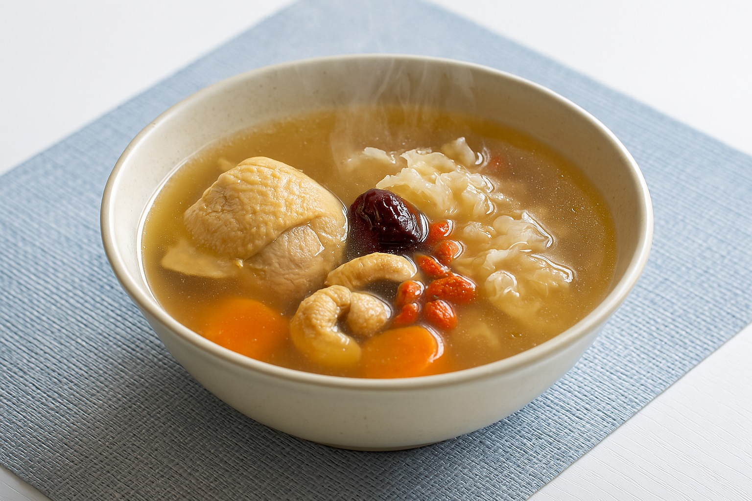 花膠紅棗杞子雞湯食譜與做法。