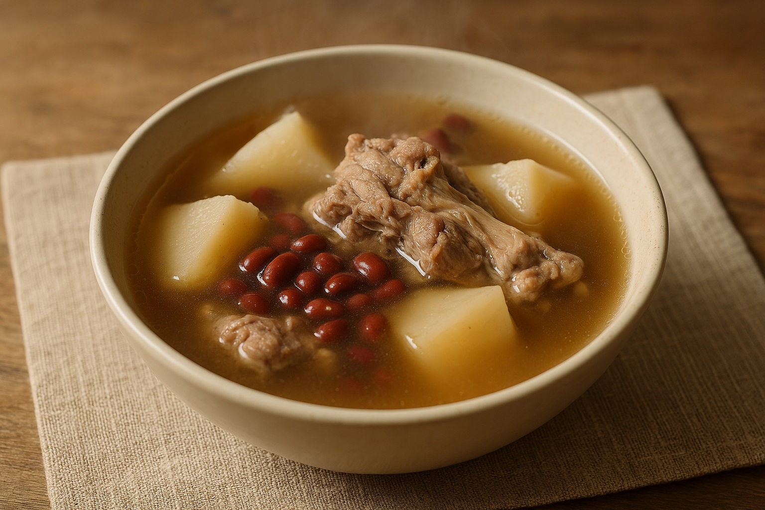 粉葛赤小豆豬骨湯食譜與做法。