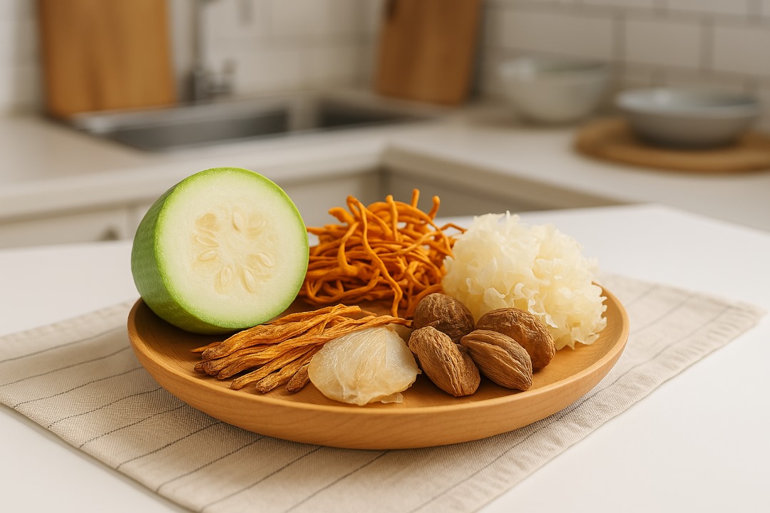 節瓜鴨腎湯所用的每種食材各有獨特的營養價值和保健作用。