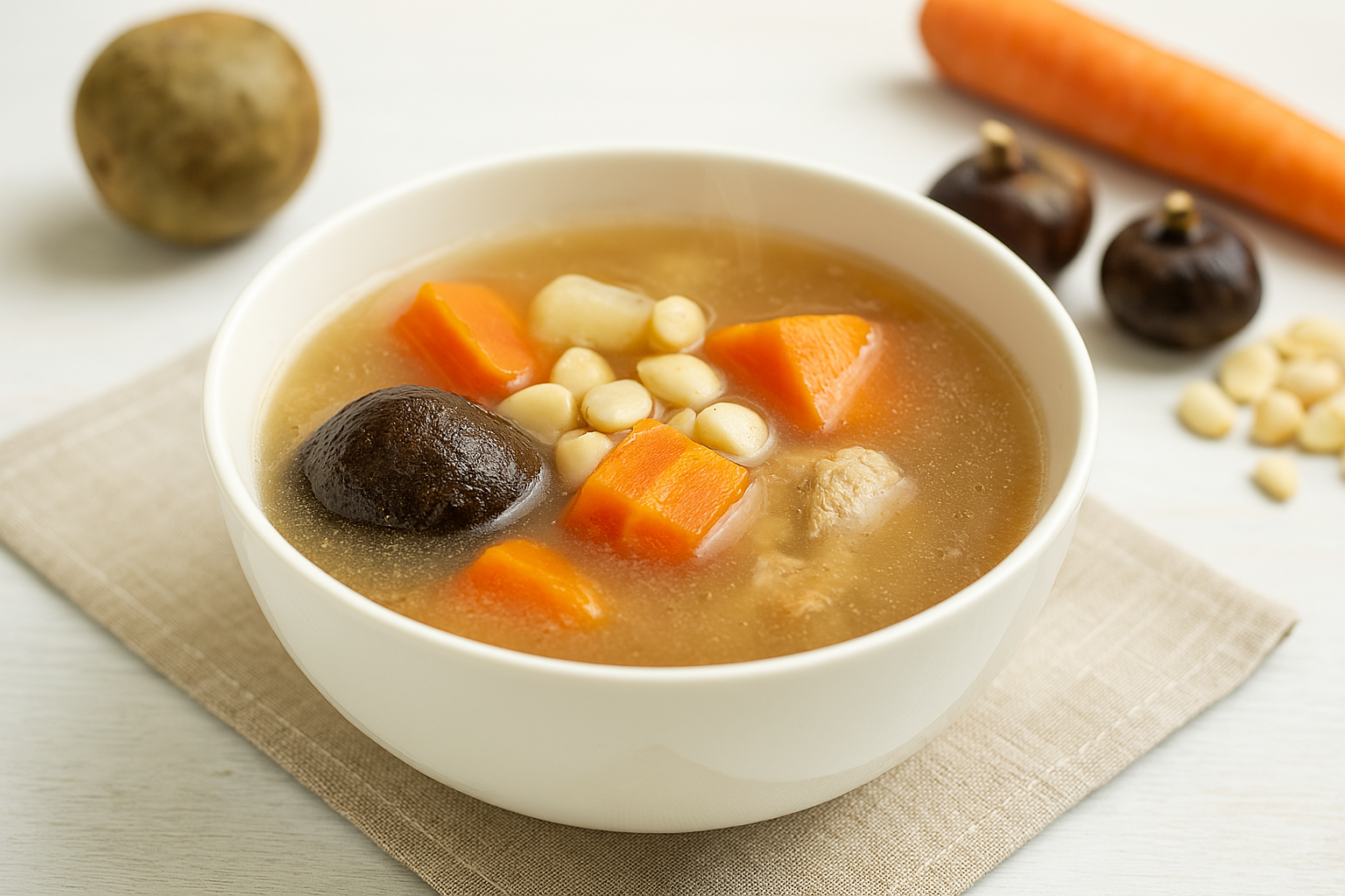 羅漢果紅蘿蔔馬蹄南北杏湯