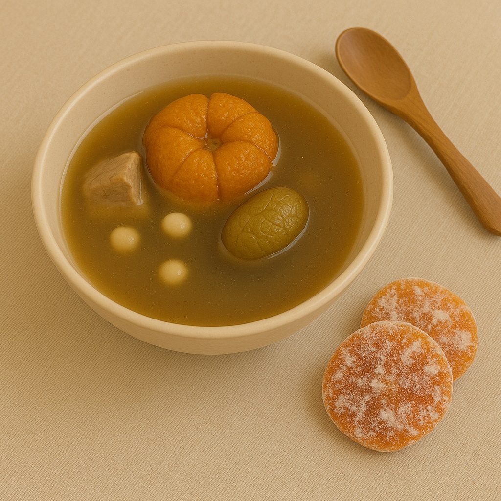青橄欖桔餅瘦肉湯食譜