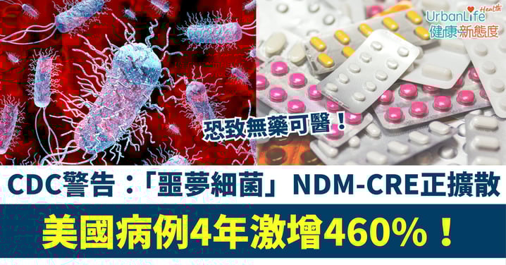 【超級惡菌】美國病例4年激增460%！CDC警告：「噩夢細菌」NDM-CRE正擴散、恐致無藥可醫
