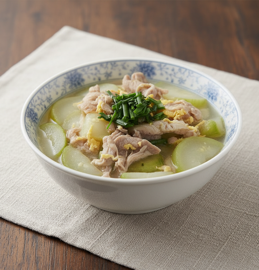 節瓜瘦肉蛋花湯食譜與做法。