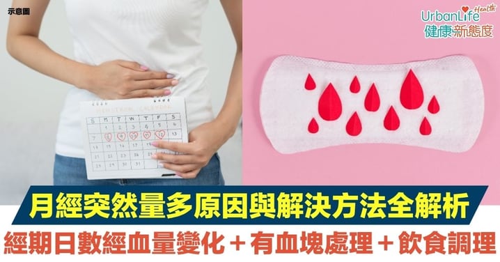 【月經量突然變多】月經突然量多原因與解決方法全解析|月經日數經血量變化+有血塊處理與飲食調理建議