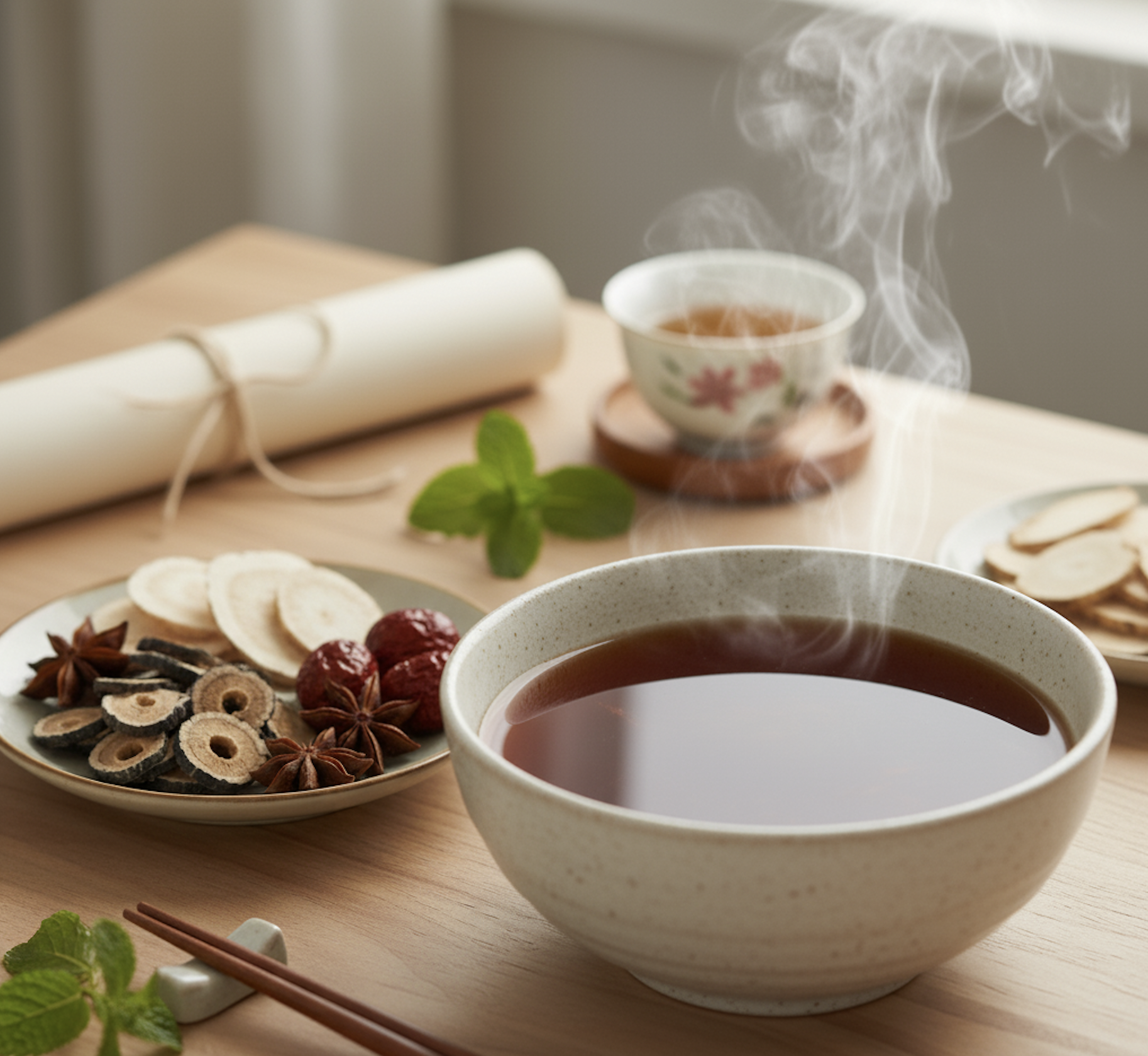 四物湯能補血調經、改善氣血虛弱,適合經量少、面色蒼白者於月經後3~5天飲用。