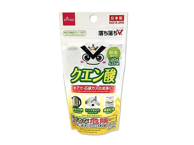 檸檬酸（Ochi Ochi V，120g）： 專用於清潔水垢和皂垢！適用於電水壺內部、水槽周圍和洗碗機。（注意：切勿與其他清潔劑混合使用！）