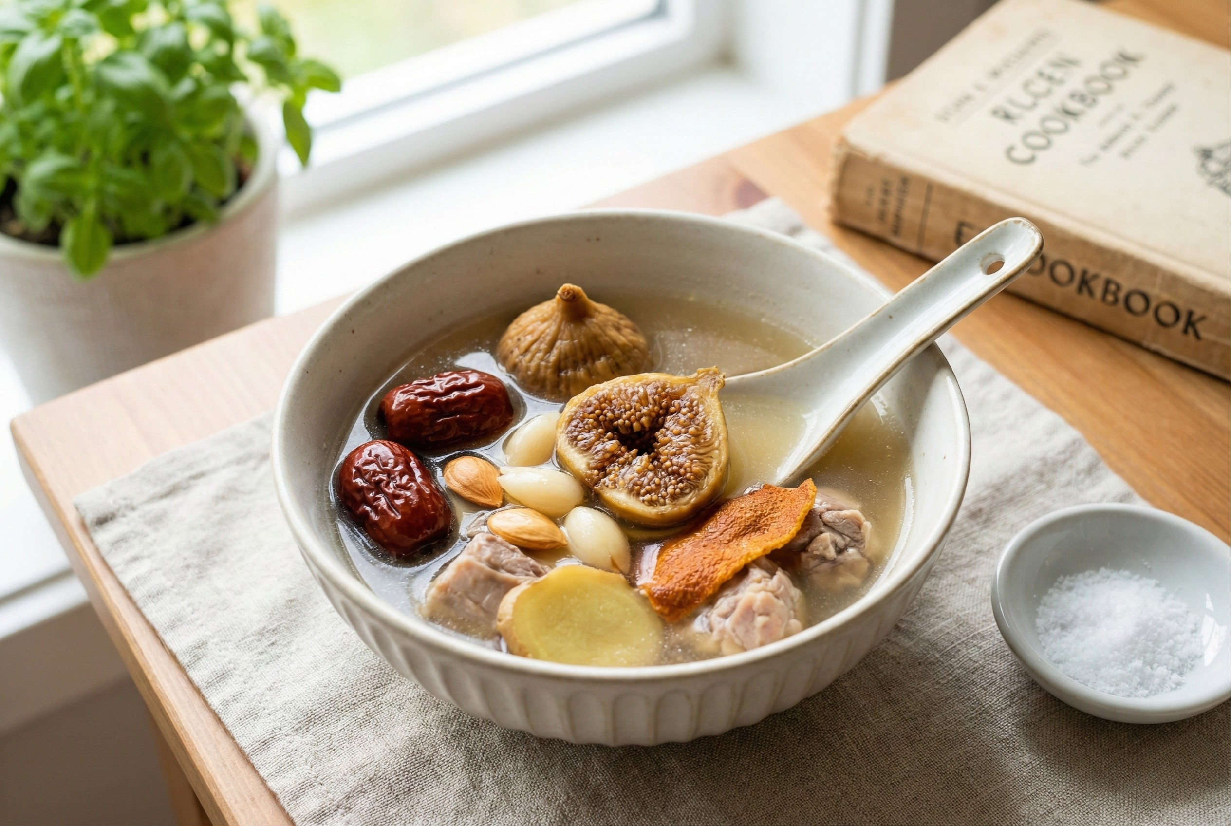 無花果鷓鴣湯具備潤肺止咳與健脾開胃的功效,性質溫和,是全家老少舒緩咳嗽與腸胃不適的理想養生湯品。
