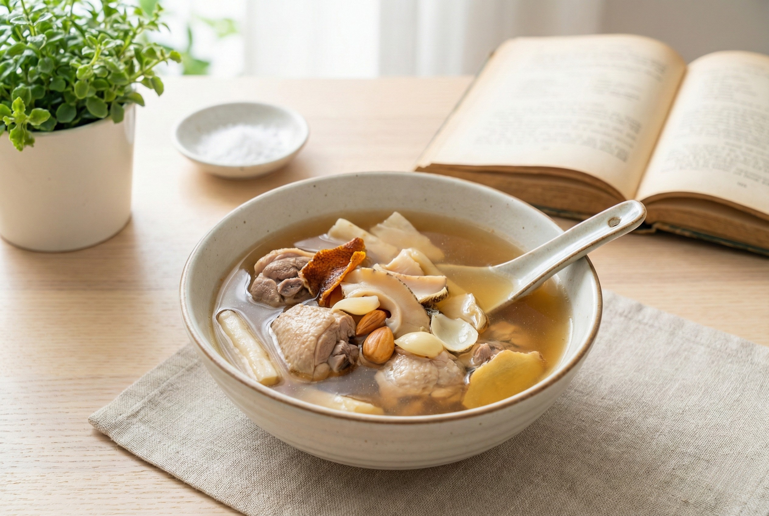 鷓鴣響螺湯富含膠原蛋白,能滋陰養顏並補充水分,是改善皮膚乾燥與氣血不足的滋補首選。