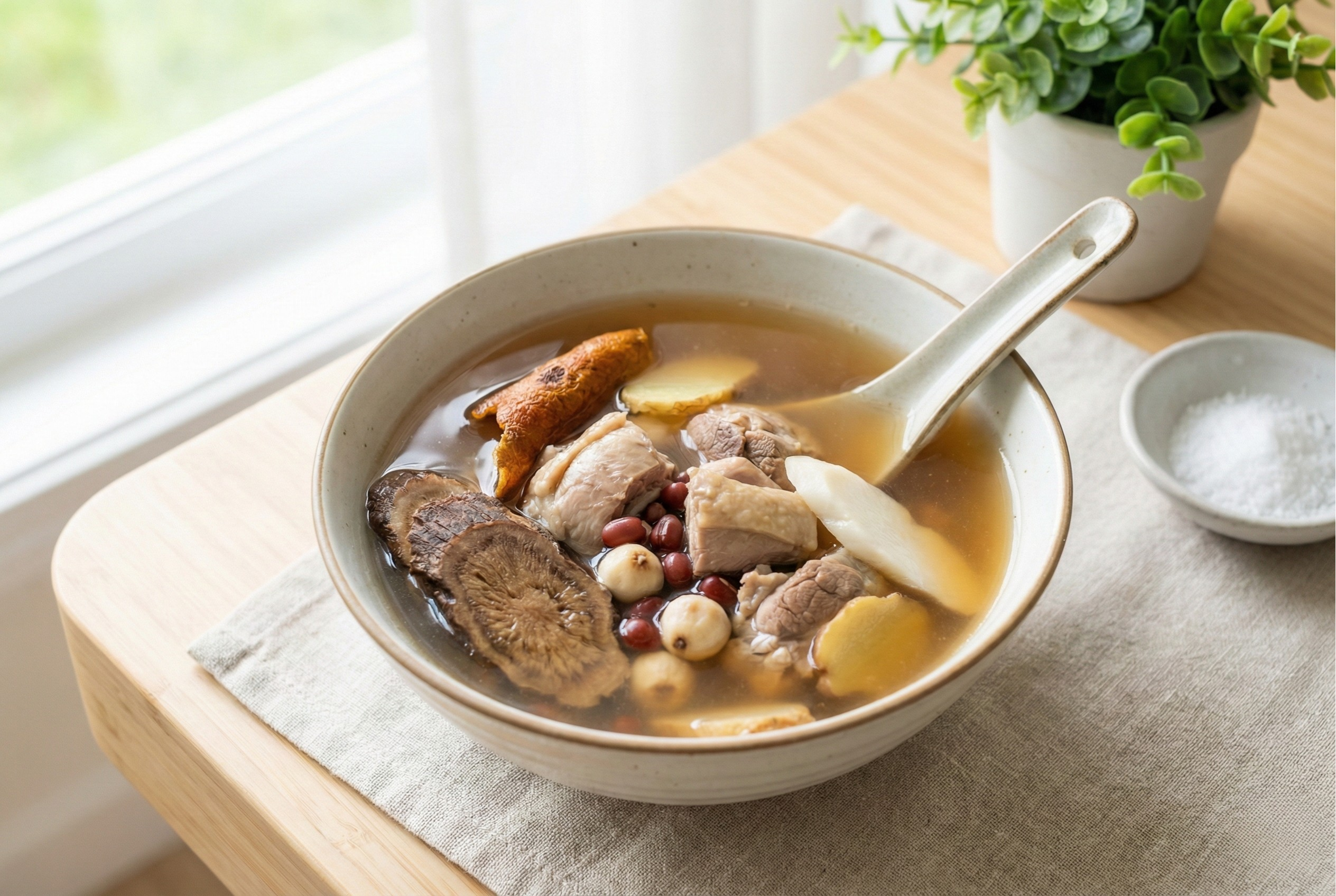 五指毛桃鷓鴣湯能健脾祛濕、補氣強身,適合改善脾胃虛弱與體內濕氣重的狀況。