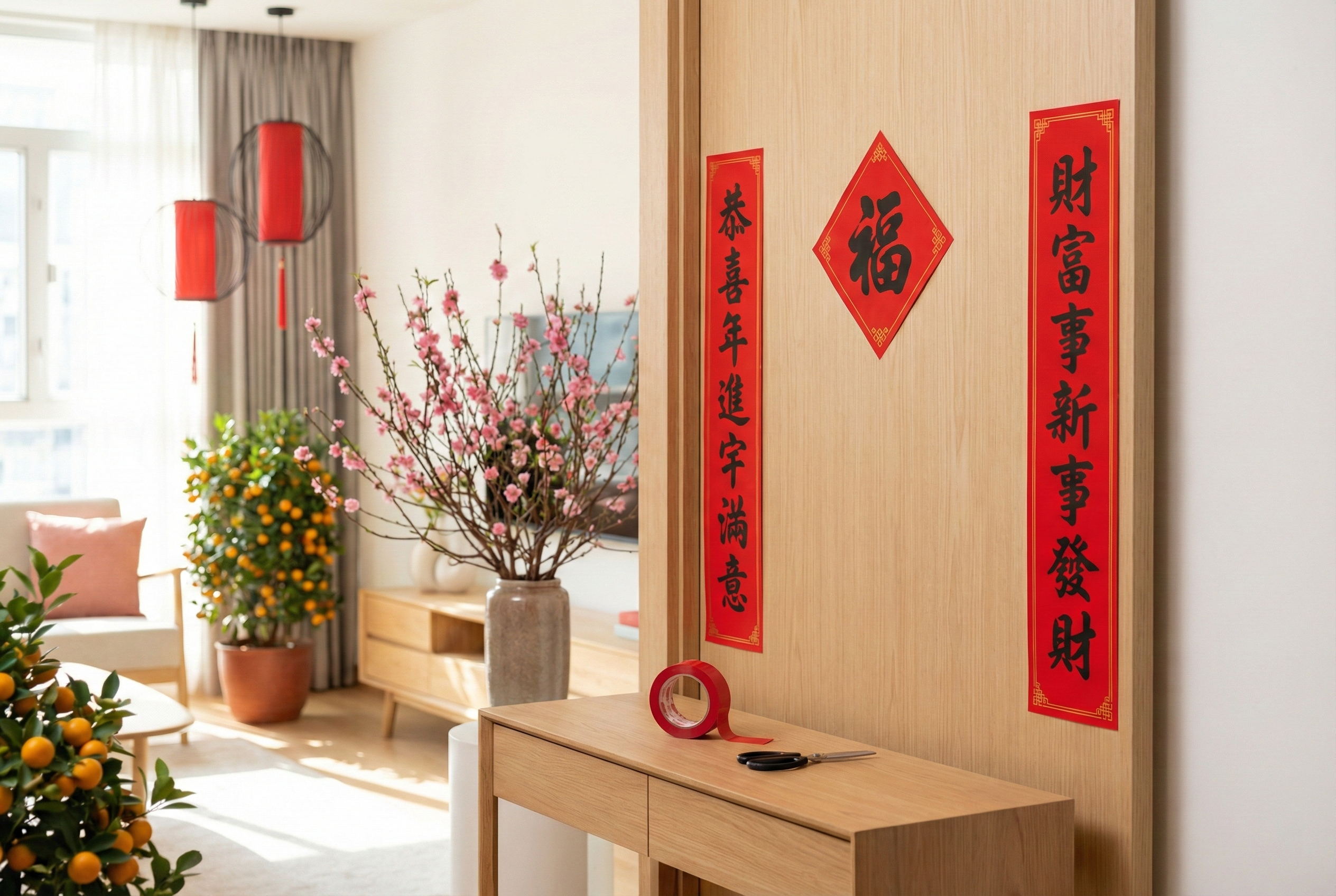 2026貼揮春最佳吉時是除夕早上6點至中午12點,小年夜完成大掃除後亦可貼,象徵除舊迎新、迎福納吉。