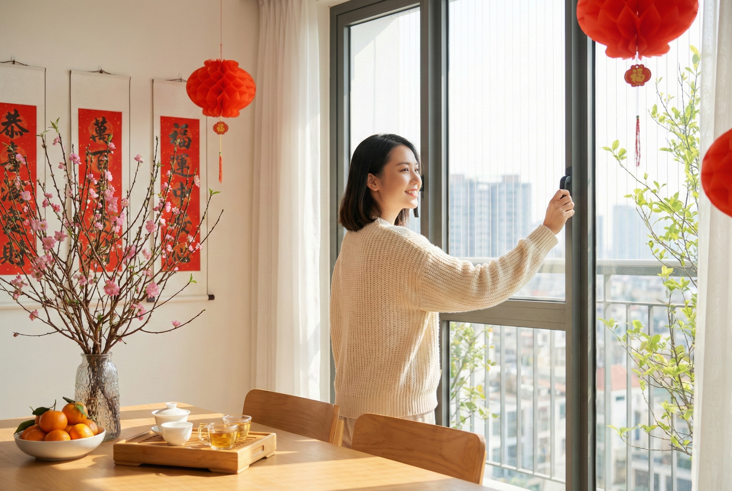 清晨開窗迎接新鮮陽氣，可驅走舊氣，讓家中充滿正能量與好運。