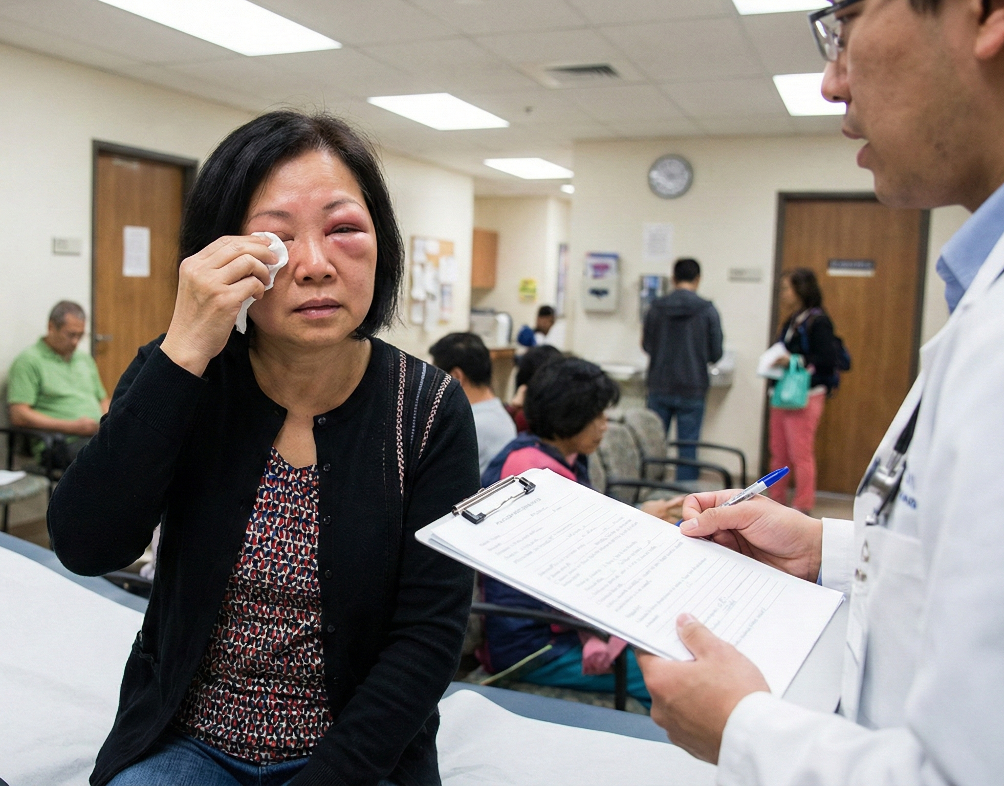 除了劇烈痕癢，蕁麻疹會在身體上擴散。如果出現皮疹，蕁麻疹可能會擴大或融合，或出現血管性水腫症狀¹⁰。