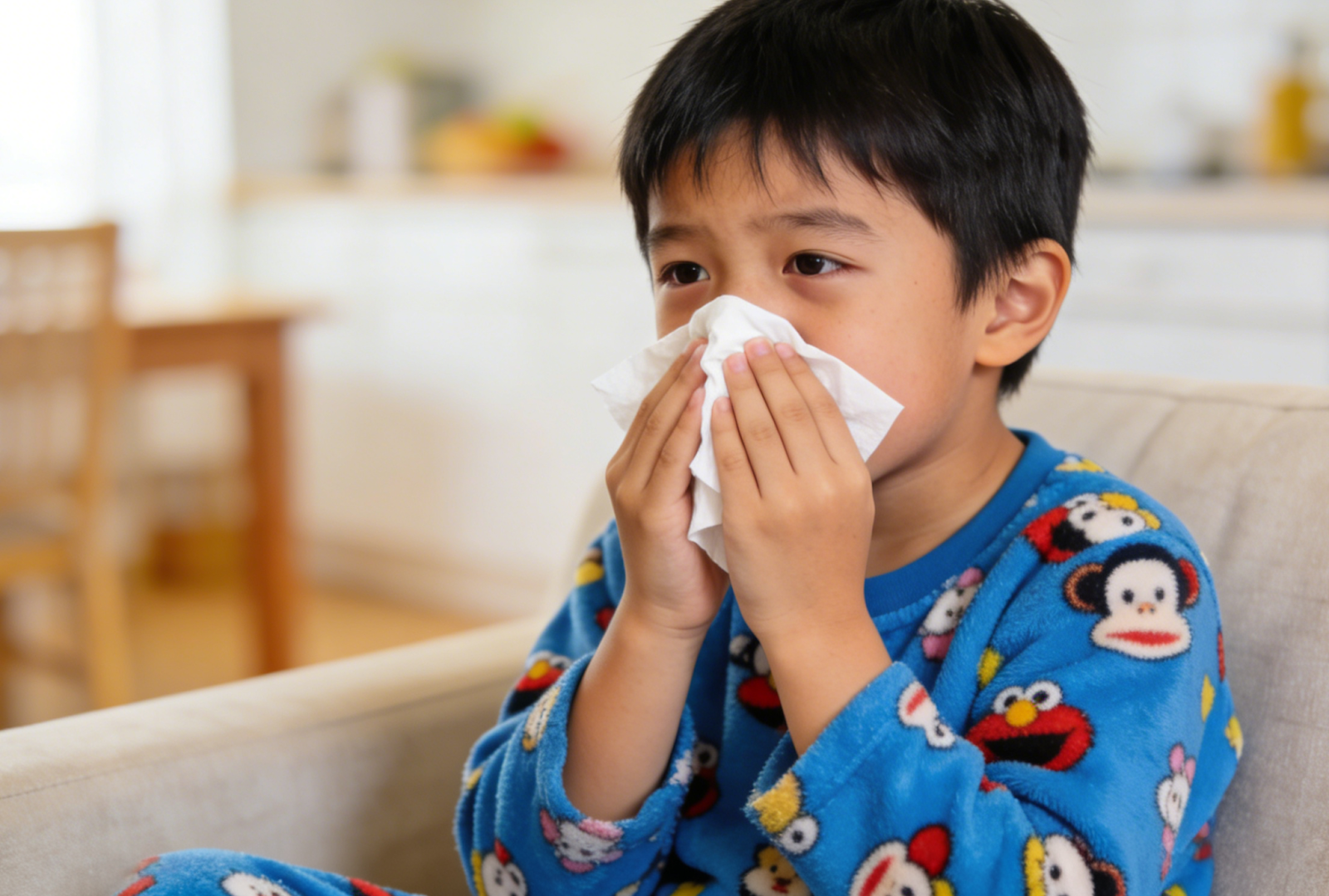 經常容易病（如流鼻水、感冒、發燒、喉嚨痛等）、胃口變差且無精神 ，影響日常學習與成長。 