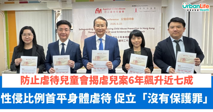 【健康成長】防止虐待兒童會揭虐兒案6年飆升近七成 性侵比例首平身體虐待 促立「沒有保護罪」