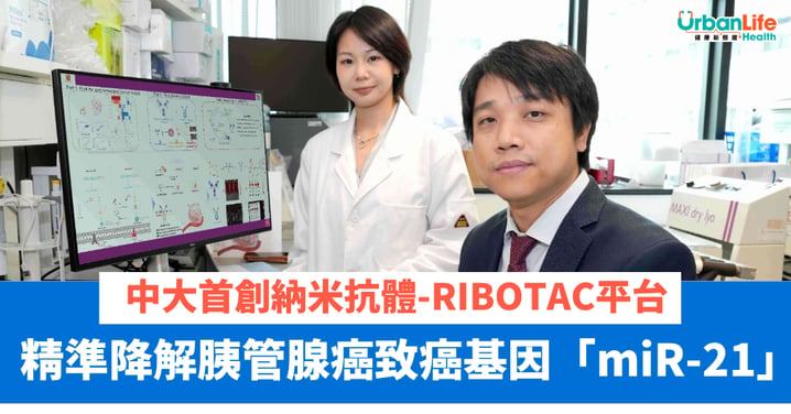 【醫學進步】中大首創納米抗體-RIBOTAC平台 精準降解胰管腺癌致癌基因「miR-21」