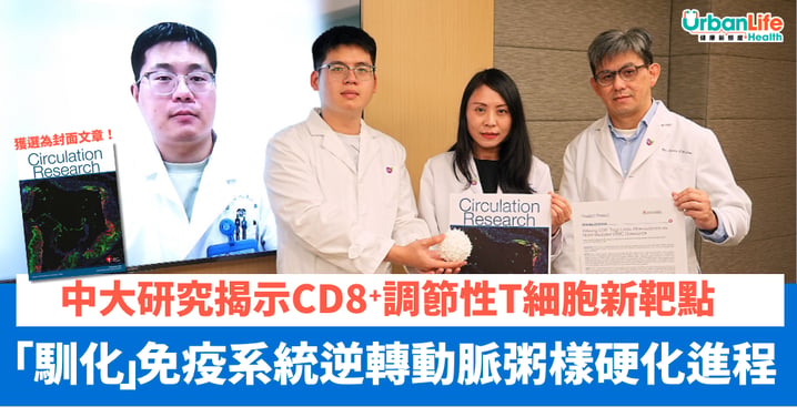 【醫學突破】中大研究揭示CD8⁺調節性T細胞新靶點 藉「馴化」免疫系統逆轉動脈粥樣硬化進程